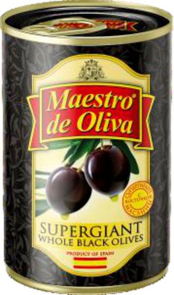 Маслини з кісточкою "Maestro de Oliva"супергігант, 425г з/б